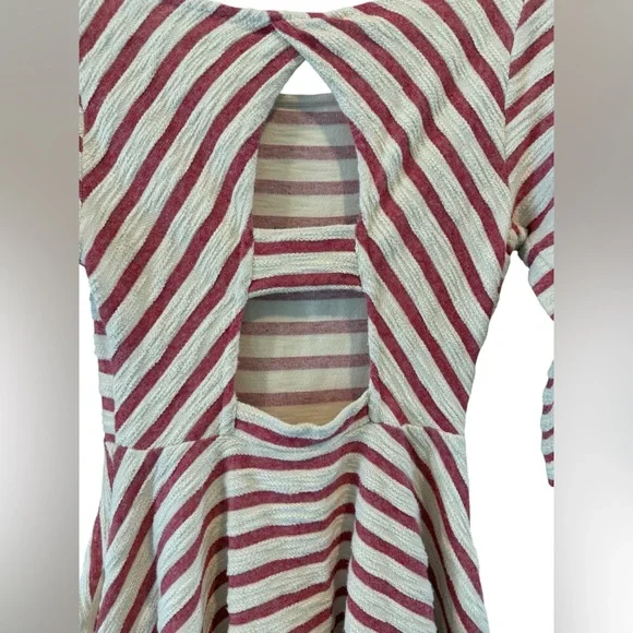 Free People Red and White Fit and Flare Boho Dress - Picture 5 of 8